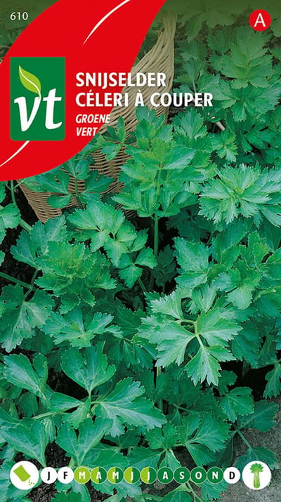 Selder 'Snijselder Groene' Zaden - Aromatisch Blad met Fijne Stengels