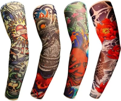 Livano Tattoo Sleeve - Voor Volwassenen - Mouw - Tatoeage - Arm Warmer - Zonbescherming - UV Beschermend - 10 Stuks