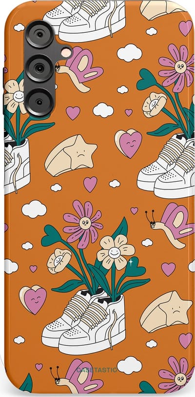 Casetastic Hoesje Geschikt voor Samsung A14 (5G/4G) - Stijlvolle Beschermende Duo-layer Case - Hartentuin