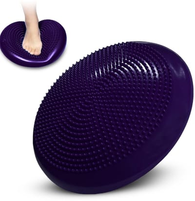 Padisport - Balanskussen - wiebelkussen - Balans kussen - Balanskussen volwassenen - met pomp - balance pad - paars
