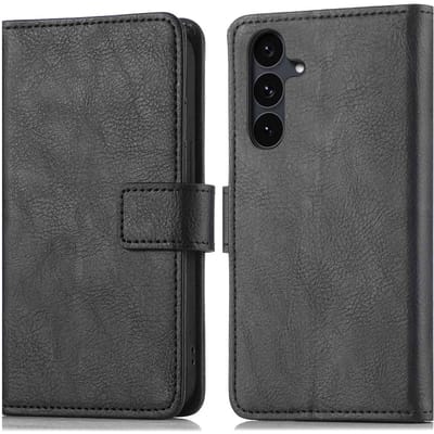 imoshion Hoesje - Geschikt voor Samsung Galaxy S25 FE - Luxe Bookcase - Zwart