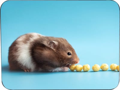 Muismat Hamster Rubber - Hoge kwaliteit foto van verf - Muismat gedrukt op polyester - 25 x 19 cm - Muismat met foto - 5mm dik - heerlijk voor op kantoor