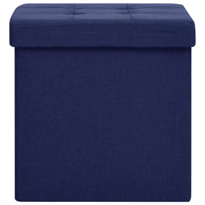vidaXL - Opbergkruk - inklapbaar - kunstlinnen - blauw