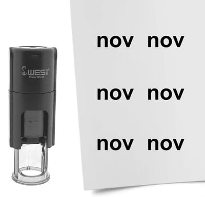 CombiCraft Stempel maand november 10mm rond zwarte inkt - per 1 stuk