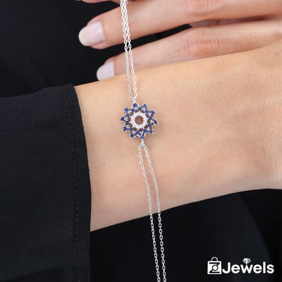 OZ Jewels – Zon Design Armband – Verzilverd – Vrouwen – Verstelbare
