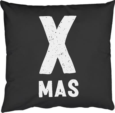 Sierkussens - Kussentjes Woonkamer - 50x50 cm - Xmas - Kerst - Zwart - Vintage - Quotes