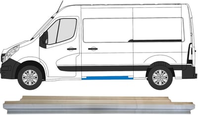 Schuifdeur dorpel reparatiepanel voor Opel Movano 2010-2021 / Links