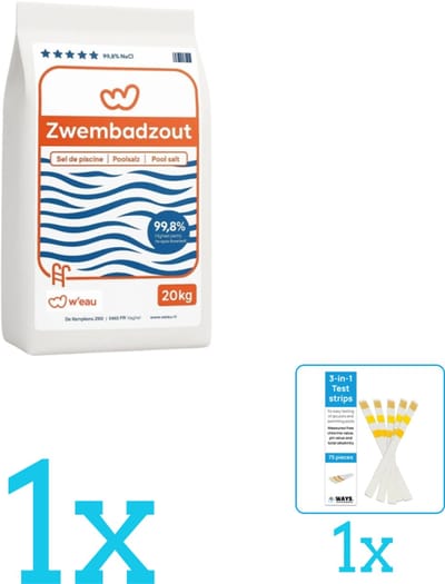WEAU - Zwembadreinigingsmiddel - Zwembadzout - 20 kg - Volumebundel - Zwembadzout - 1-delig