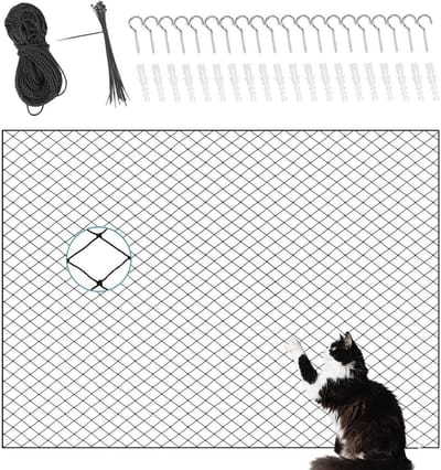 Kattennet Balkon - Veiligheidsscherm Huisdier - Dieren Veilig Houden - UV-bestendig Nylon - 300x200cm - Transparant