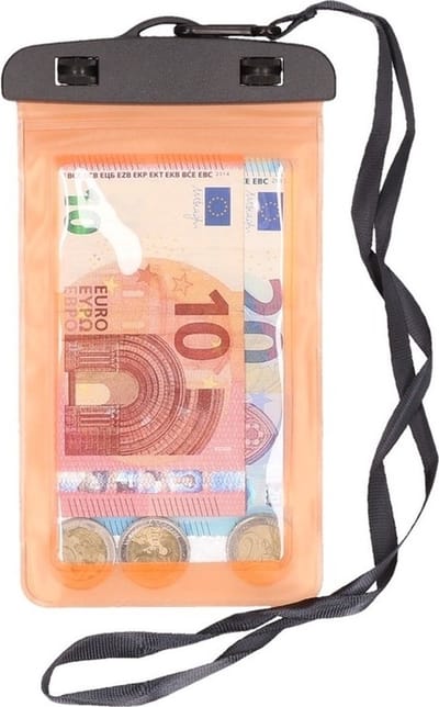 Bellatio Design Telefoonhoesje - 1x - oranje - kunststof - 21 x 11,5 cm - waterdicht