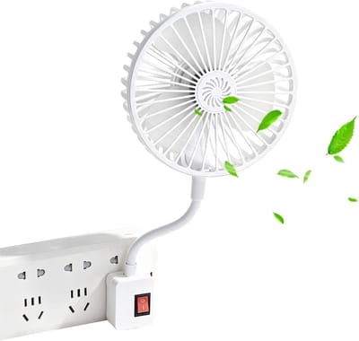 Mini Ventilator - Kleine Koeler - Persoonlijke Koeling - Flexibele Zwanenhals - 12.2D x 17W cm - Uniek