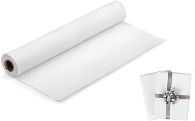 Wit Krijt en Knutselpapier Rol 15 inch x 50 voet voor Kinderen, Tekenen en Inpakken