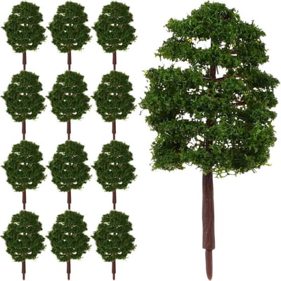 Miniatuur Bomen - Model Bomen - Landschap Creëren - Realistisch Ontwerp - 9 cm 20 Stuks - Donkergroen