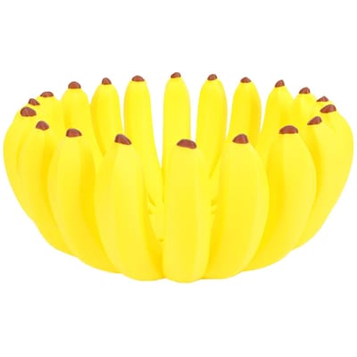 Support Bol à Fruits Banane PLA Moderne Bol Décoratif pour Cuisine Table à Manger Entrée Décoration Intérieure Jaune