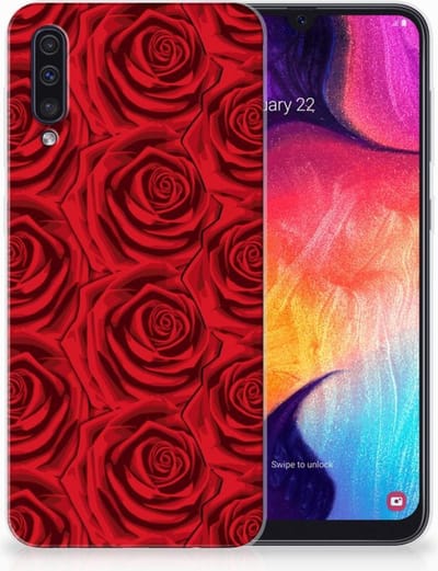 Samsung Galaxy A50 TPU Case Red Roses