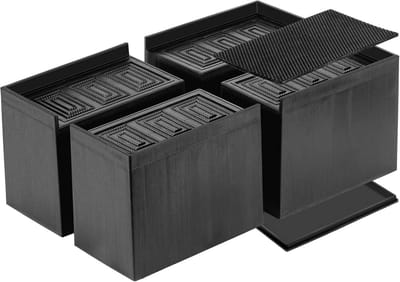 Verhoogpoten voor Meubels Bedden Tafels en Bureaus Zwart 13,1 cm 4 Stuks