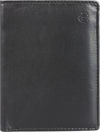 Esquire Eco portefeuille leer 9 cm - Jongens - Staand formaat - schwarz