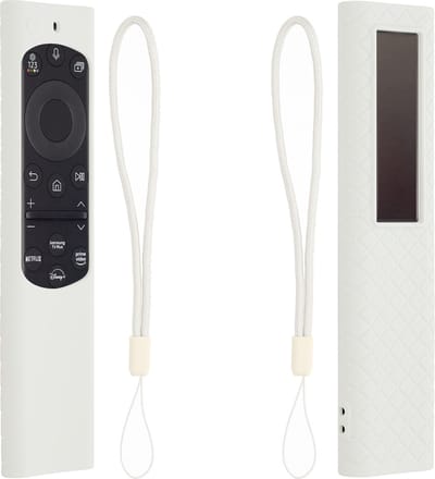 kwmobile hoes geschikt voor Samsung Smart TV TM2280e BN59-01385 / BN59-01386 - Siliconen anti-slip hoes voor afstandsbediening in wit