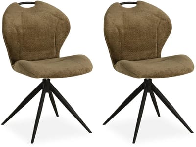MX Sofa - Eetkamer stoel River - Curry (set van 2 stuks)