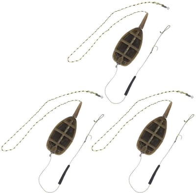 JHUBERS- Feeder Set Inline Methode - 3 Stuks - Karper Vissen - Visvoer - Visuitrusting - Duurzaam Materiaal - Voederset