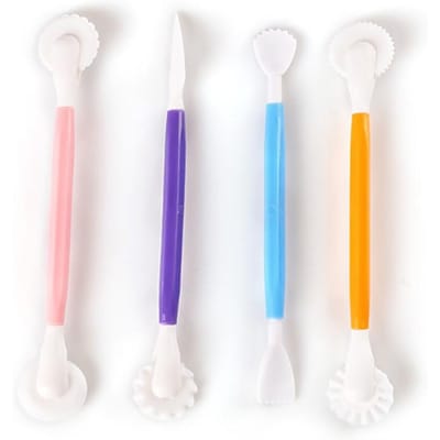 NIEUW 4 stuks Fondant Taartdecoratie Modelleergereedschap Bloem Decoratie Pen Gebak Snijder Bakken Ambacht Suikervorm