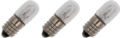 Miniatuur Signaallamp E10 230V 5W - 22 mAh - 3 stuks - T10 Gloeilamp Ø10mm - 28mm - 2500K - Dimbaar
