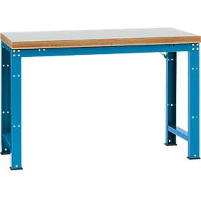 Manuflex werkbank Profi standaard, Tafelblad kunststof B 1500 x D 700, lichtblauw