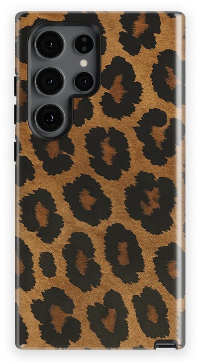 DripCase Luipaard Hoesje Samsung Galaxy S24 Ultra | Backcover met Mag | Hoesje met Dierenprint Samsung Galaxy S24 Ultra Leopard Dark