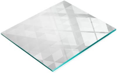 Glazen snijplank met decoratieve abstracte afbeeldingen, 60x52 cm