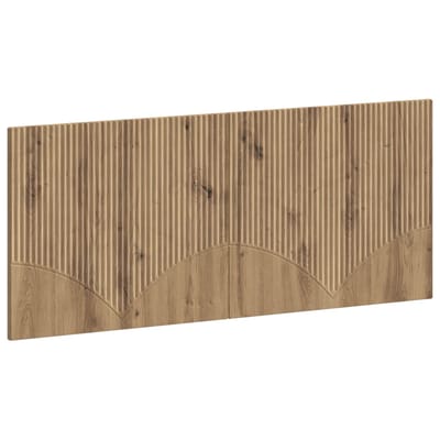 vidaXL - Wandgemonteerd - Hoofdbord - HOORN - Artisanaal - eiken - Bewerkt - hout