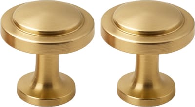 2X Kastknoppen Goud Rond 32mm Memphis - Meubelknoppen - Knoppen voor keukenkast - deurknopjes - Meubelknoppen / Kastknoppen Goud