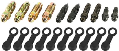 Dailygoods- Remontluchtingsdop 10 Stuks - Hydraulische Ontluchtingsschroeven - Beschermkap - Motorfiets Hoofdcilinder - Remklauw - Eenvoudige Installatie - Ontluchtingsschroef