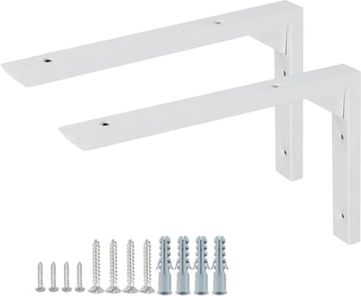 2 Stuks Stevige Wandbeugels voor Planken - Hoekbeugels van RVS voor Houten Planken, 250mm, Ideaal voor Thuisgebruik en Kantoorinrichting