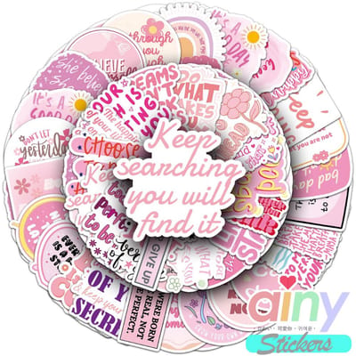 Ainy Positive Quote Stickers 50 stuks voor bullet journal, fotoalbum, wenskaarten, laptop, telefoon, waterfles, ook geschikt als muursticker, geschenksticker, skateboard Stickers, graffiti stickers, stickervellen voor kinderen en volwassenen