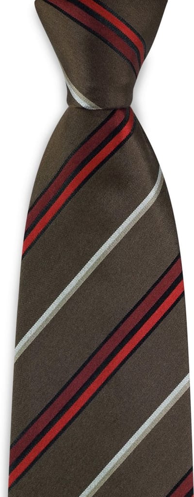 We Love Ties - Stropdassen - Stropdas Yves Montand - bruin / zwart / rood / beige