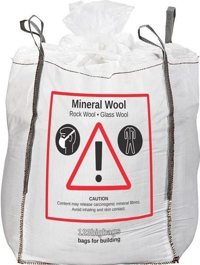 2x | Big Bag Mineraalwolzak 90x90x120 cm | 1 m³