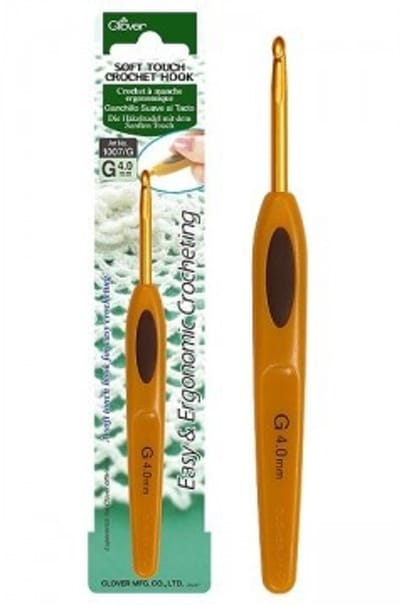 Clover Soft Touch 4 mm Haaknaald - Ergonomisch handvat