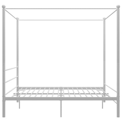 vidaXL - Hemelbedframe - metaal - wit - 200x200 - cm