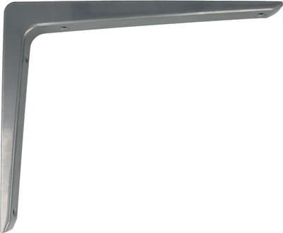 AMIG Plankdrager/planksteun - aluminium - gelakt zilvergrijs - H150 x B100 mm - boekenplank steunen