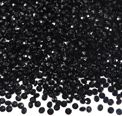 Dailygoody - Zwart Acryl Kristallen Diamanten - 5000 stuks - Tafelstrooier - 4.5 mm - Decoratie Steentjes - Perfect voor Feesten - Strass Steentjes