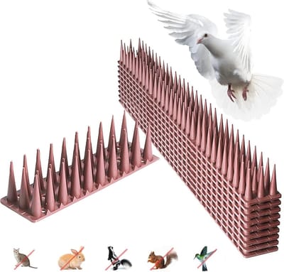 Vogelafweerspikes - 10 stuks kunststof duivenafweerspikes van 43 cm voor effectieve vogelbescherming
