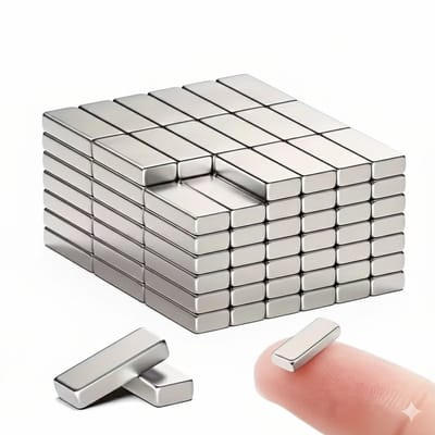 Zilverkleurige koelkast magneten set van 100 stuks – rechthoekige whiteboard magneten strip voor koelkast, whiteboard en metalen oppervlakken