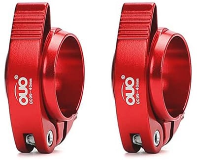 Aluminium Fietszadelpenklem voor 40/41 mm - Snelsluiting Zadelpenhalsband voor Vouwfiets, MTB en Racefiets
