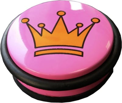 Deurstopper Kroon - Prinses Stopper - Deuren Open Houden - Zware Uitvoering - 108mm Diameter - Hoogglans Roze