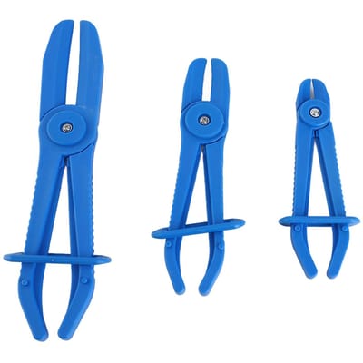 3PCS Flexibele Slangleiding Tangenset Geïsoleerd Nylon Rem Brandstofslangklemmen Meerdere Maten Blauw blue