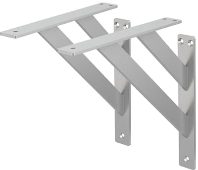 2 Stuks Aluminium Plankdrager 240x240mm - Zwevende Wandplankhouders voor Stijlvolle Interieurs