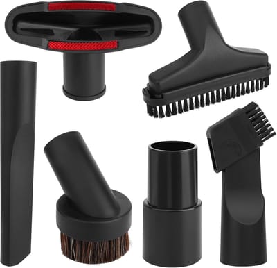 Geschikt voor Philips Stofzuigeraccessoires: 6-delige 2-in-1 Ronde PP Borstelkop (32mm Binnen diameter)