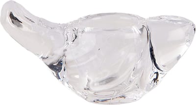 Clayre & Eef Kandelaar Vogel 8x4x5 cm Transparant Glas