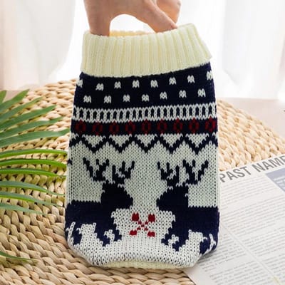 Vêtements pour animaux de compagnie pour petits chiens de taille moyenne Pull en tricot de Noël pour chien Pull d'hiver chaud pour chat Manteau en peluche Corgi Fournitures pour animaux de compagnie du Nouvel An S