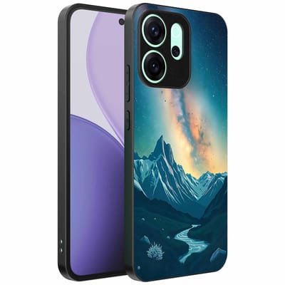 Geschikt voor Oppo Reno 14 F Telefoonhoesje met Sterrenhemel Opdruk - TPU Backcover Case With Space And Milkyway Design - Smartphonica geschikt voor Oppo Reno 14 F